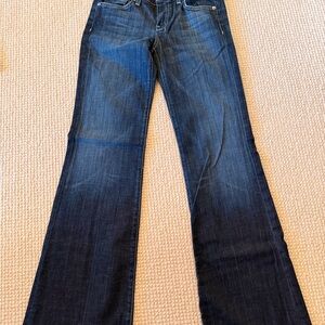 7 For All Mankind Indigo Wide Leg Jeans